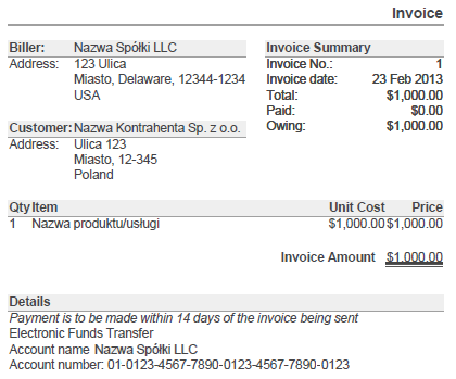 Faktura z USA, księgowanie, wystawianie, rozliczanie VAT